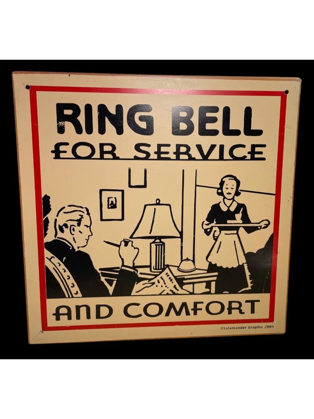 Ring Bell For Service and Comfort Retro Metal Sign by Salamander Graphix